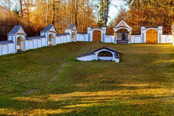 Inner courtyard of the St. Magdalena Stations of the Cross