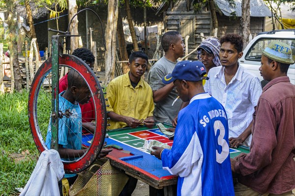 Young boys gambling