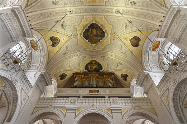 Baroque organ in the town parish church of St. Oswald