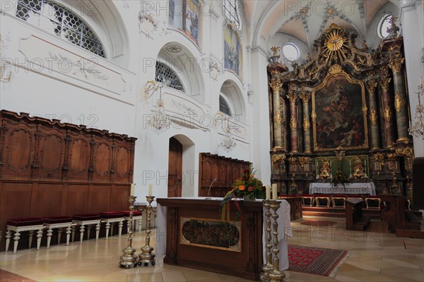 Interior view of the monastery church