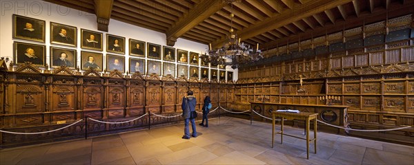 West wall of the Peace Hall with the portraits