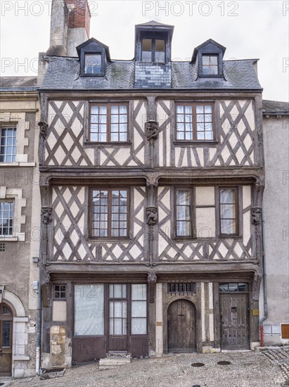 Half-timbered houses on Pl. Saint Louis