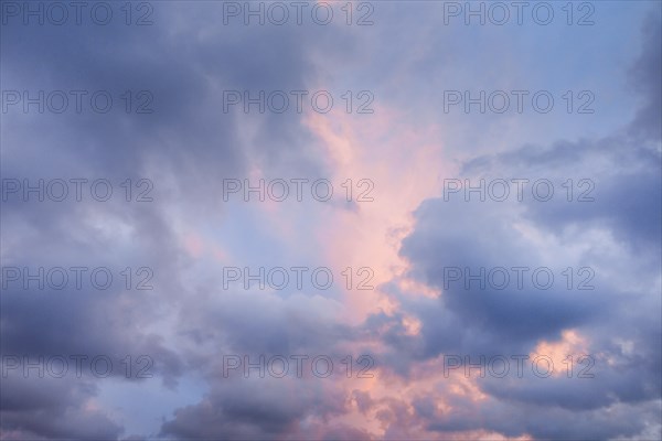 Fractured clouds in the morning sky