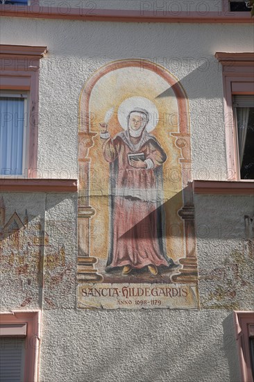 Mural of the Saint Abbess Sancta Hildegardis Hildegard von Bingen 1089-1179