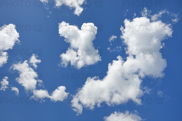 Beautiful white spring clouds in the blue sky