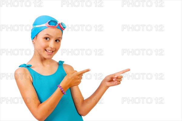 Girl with swimsuit and diving goggles