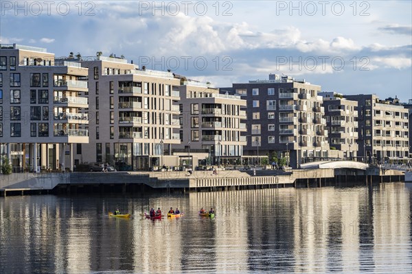 Residential buildings with promenade on the Oslofjord