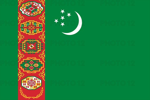 National flag of Turkmenistan