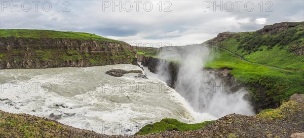 Gullfoss waterfall spray