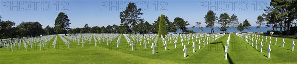 Panoramic photos of the American military cemetery in Colleville-sur-Mer