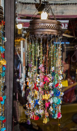 Turkish colorful needle work embroidery flowers as background