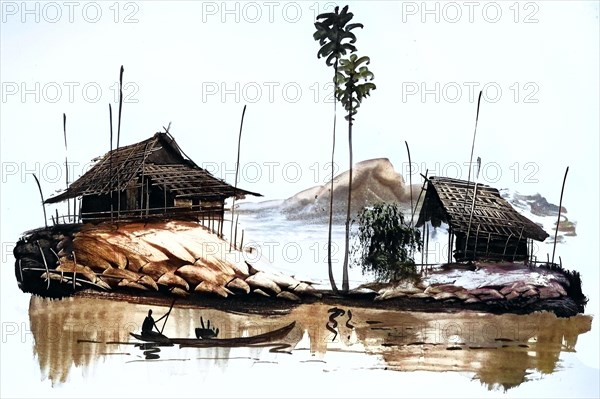 Fisherman returning with his catch