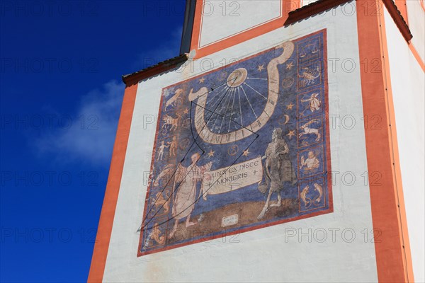 Sundial on the church tower