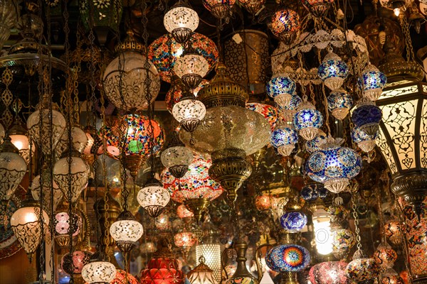 Mosaic Ottoman lamps from Grand Bazaar in Istanbul