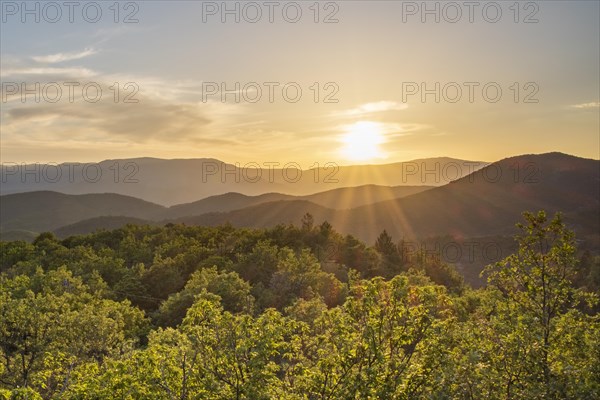 Summer sunset in the French Cevennes
