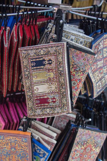 Traditional style handmade woven bags of fabric