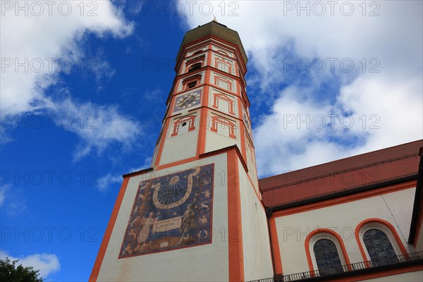 Sundial on the church tower