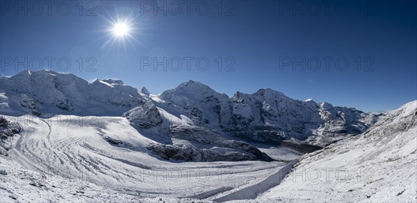 Mountain panorama on the Diavolezza