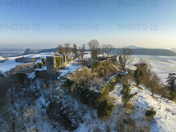 The Maegdeberg castle ruins in Hegau