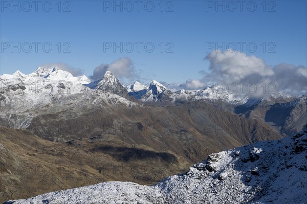 Mountain panorama on the Diavolezza