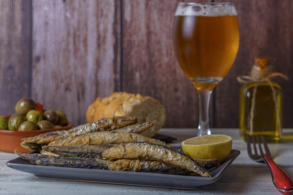 Fried fish typical tapa of southern spain