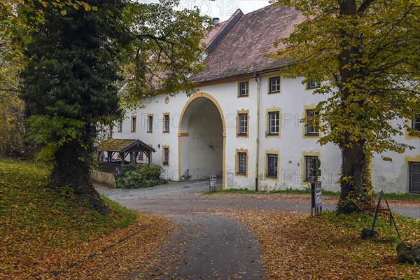 Main entrance portal from 1735 of the former Baumburg Monastery