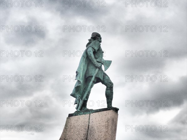 Statue of the first explorer of America Leifur Eiriksson