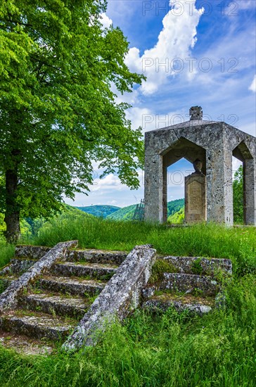 Memorial for the fallen and missing of both World Wars in Seeburg on the Swabian Alb between Bad Urach and Muensingen