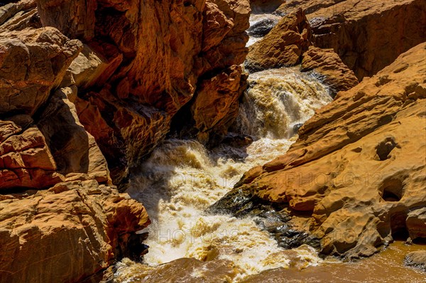 Betsiboka river running through a river gorge