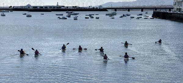 Kayaks in the lagoon Charco de San Gines