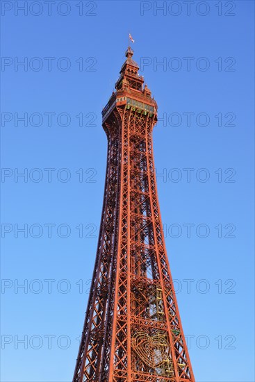 Blackpool Tower against a blue sky