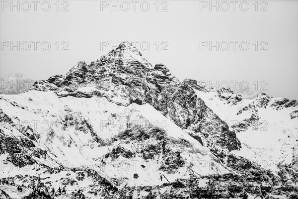 Summit of the snow-covered Hochvogel