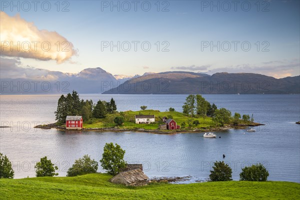 Omaholmen Island in Hardangerfjord