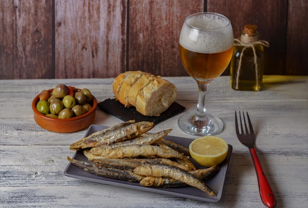 Fried fish typical tapa of southern spain