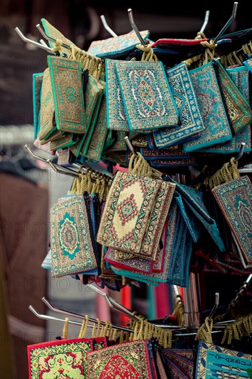 Traditional style handmade woven bags of fabric