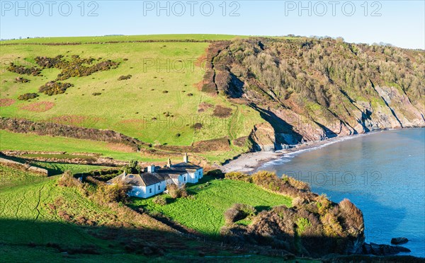 Fields and Farms over Man Sands from a drone