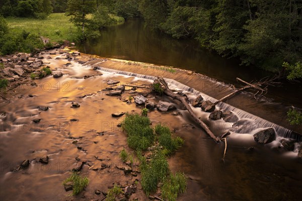 The river Wutach at sunset