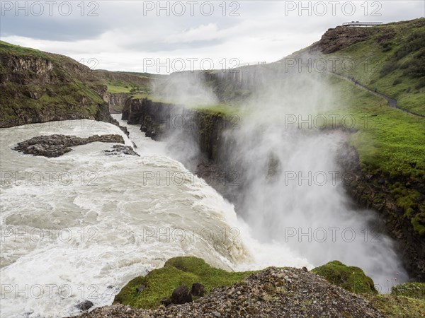 Gullfoss waterfall spray