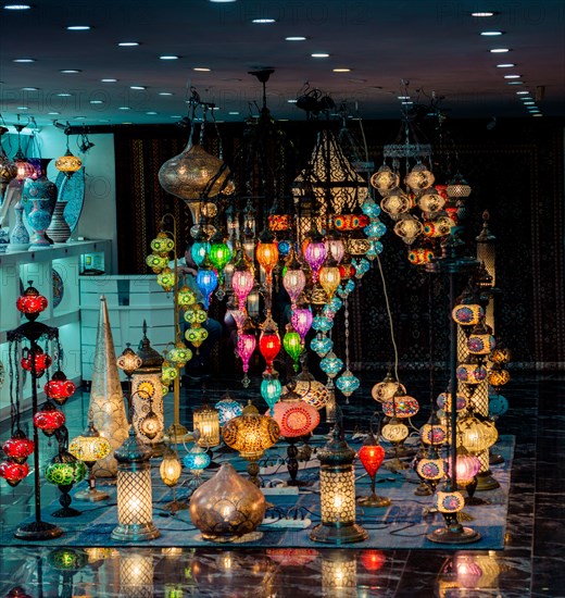 Mosaic Ottoman lamps from Grand Bazaar in Istanbul