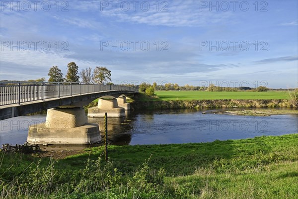 River Leine with Scharnhorst Bridge near Bordenau