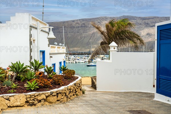 Landscape with white architecture