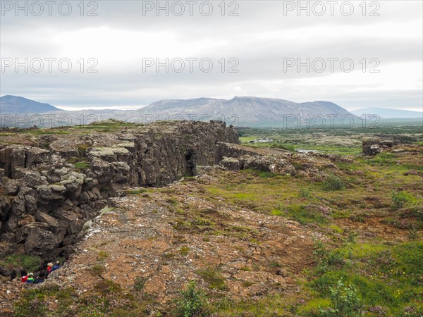 Gorge through drifting apart North American and Eurasian continental plate