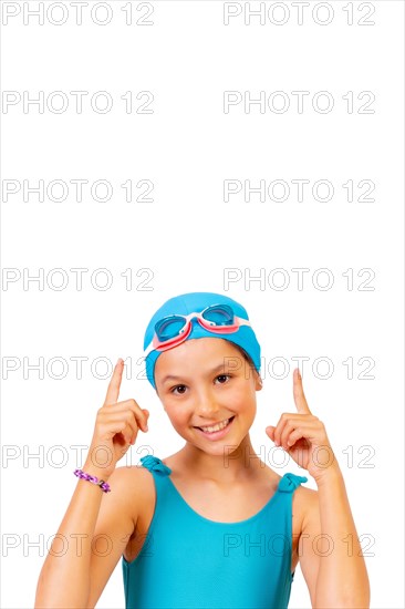 Girl with swimsuit and diving goggles
