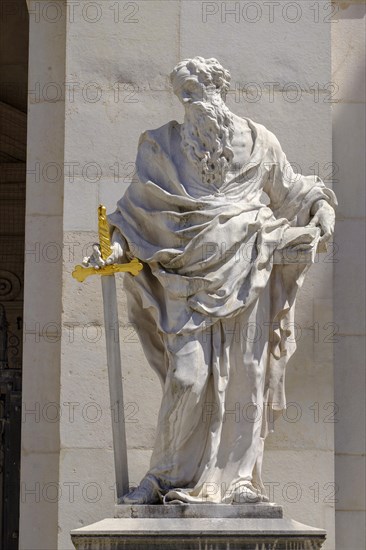 Statue of St. Paul in front of Salzburg Cathedral