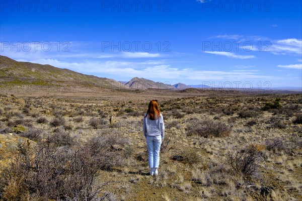 Hikers in the Karoo Desert from the Gordon Koppie Trail