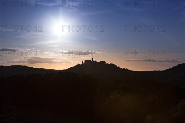 Wartburg Castle in the evening