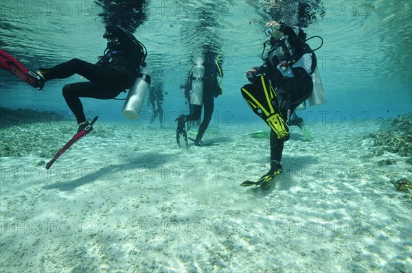 Divers finish dive in Fakarava