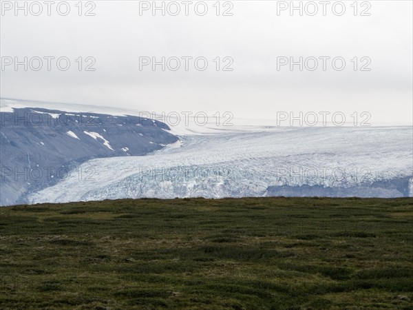 Glaciers and barren landscape