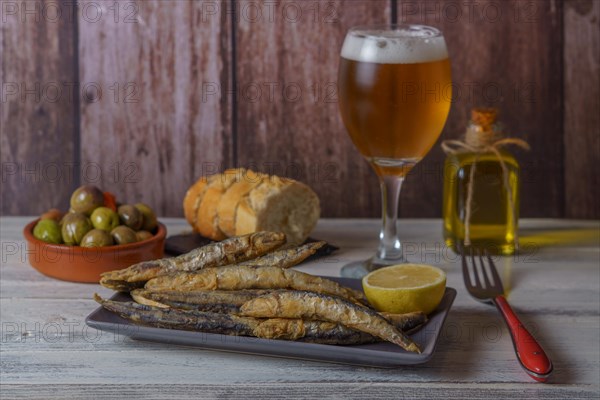 Fried fish typical tapa of southern spain