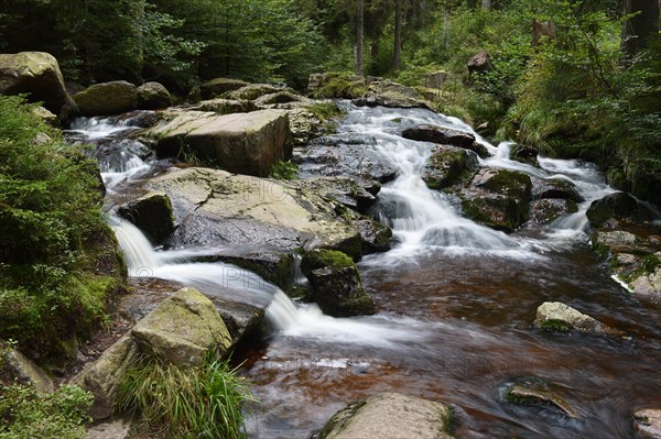 Upper Bode Waterfall in the Harz Mountains near Braunlage